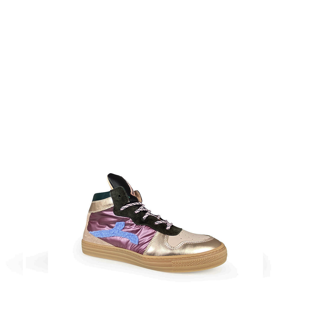 Roze sneaker metallic