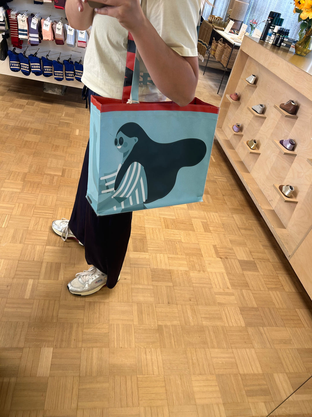 Shopper lichtblauw