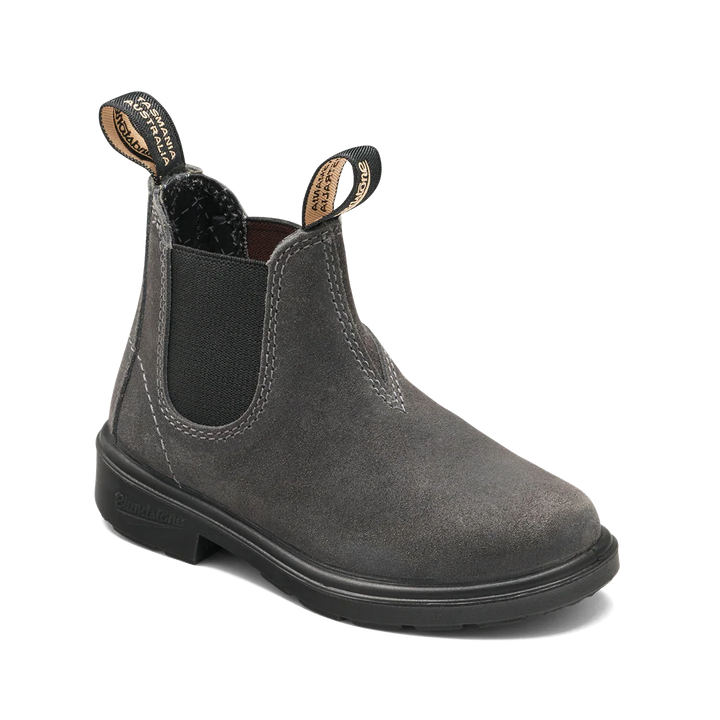 Laars Kids 2594 waxed Suede steel grey