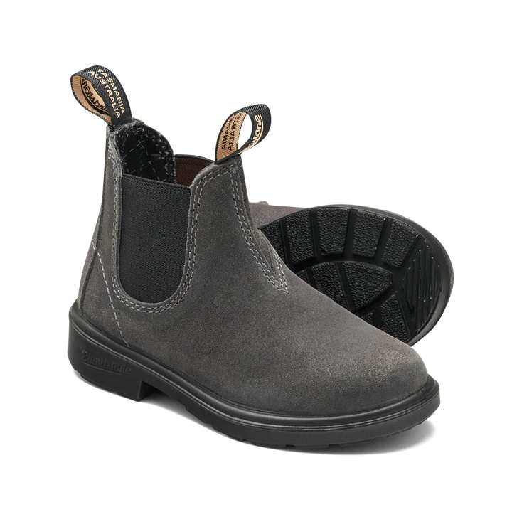 Laars Kids 2594 waxed Suede steel grey