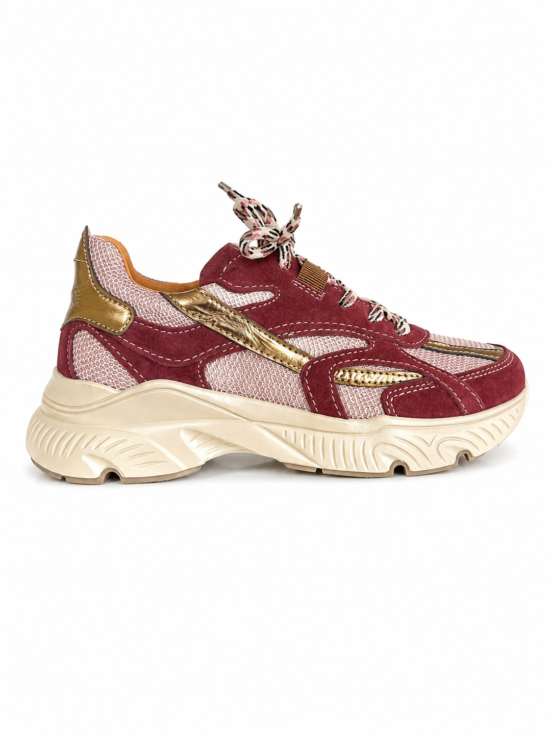 Runner bordeaux met goud
