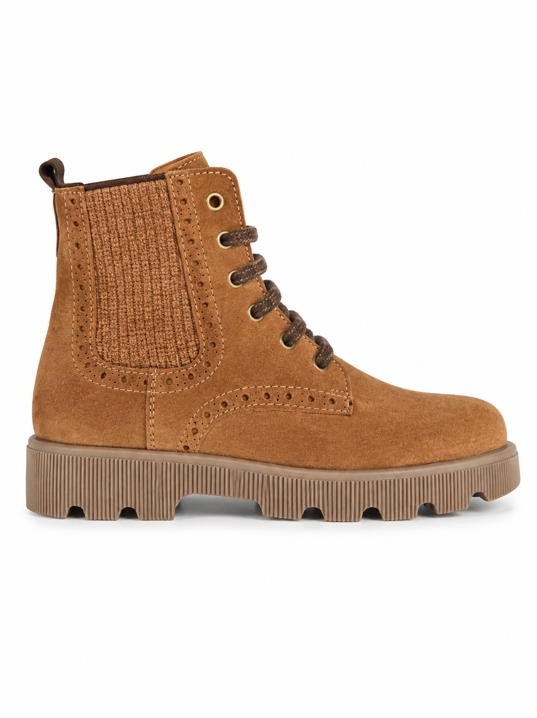 Bruine bottines met verfijnde accenten