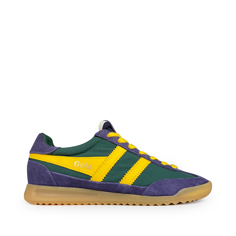 Firefly Gola sneaker in groen met paarse en gele accenten