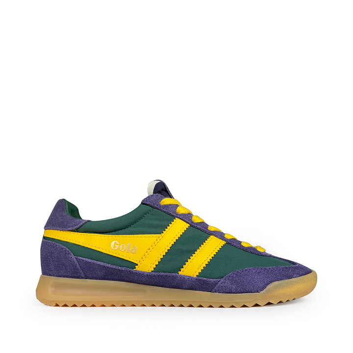 Firefly Gola sneaker in groen met paarse en gele accenten