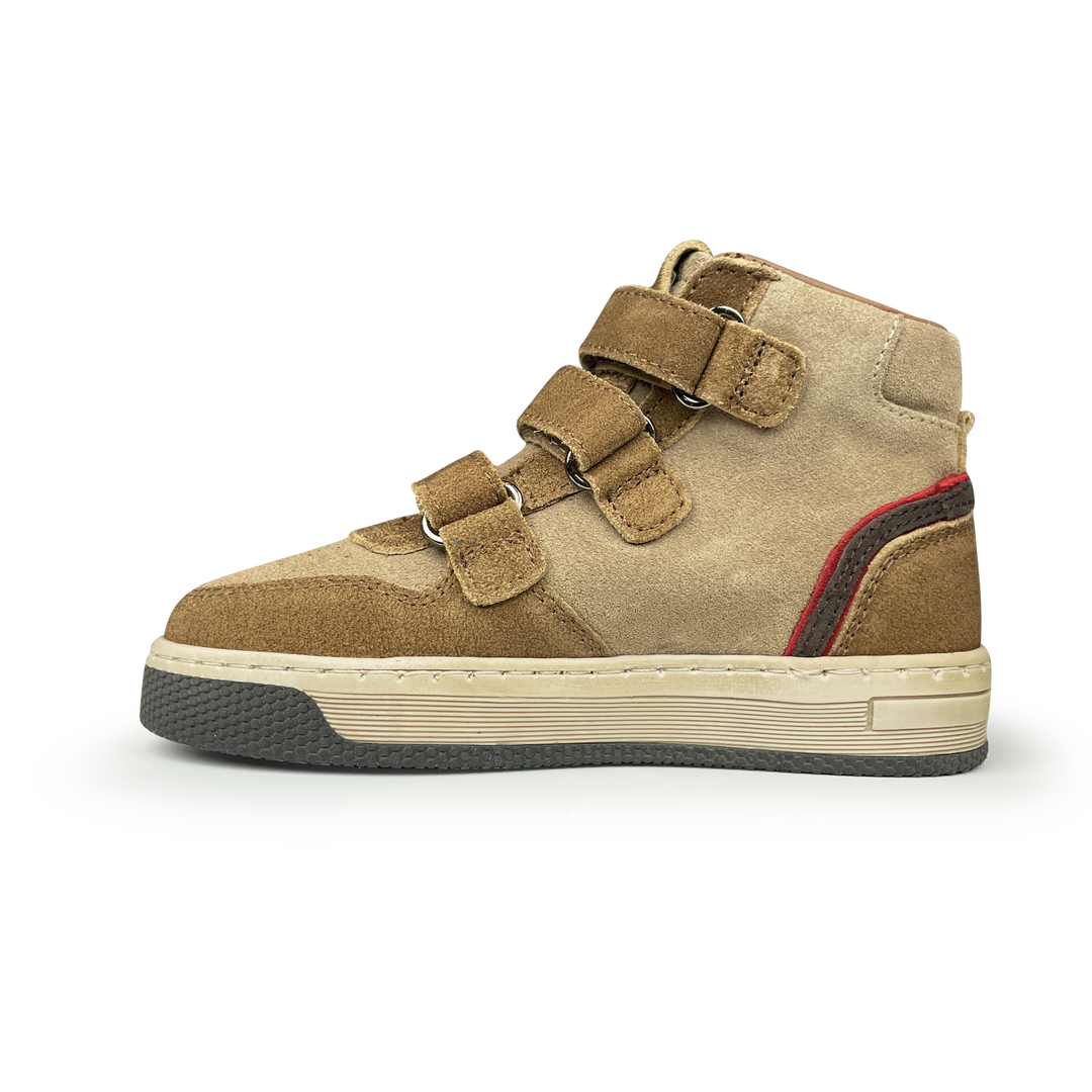 Hoge bruine sneaker met velcro