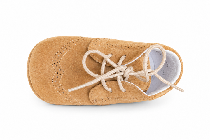 Prestapper in cognac met fijne details