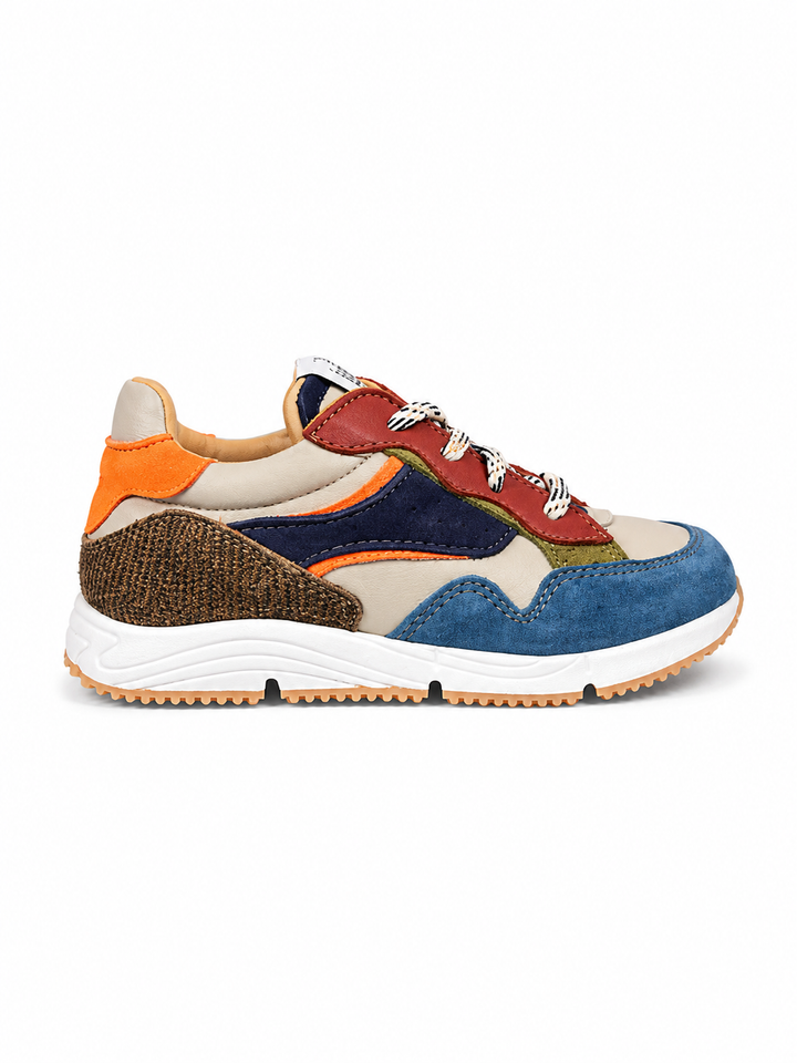 Runner met blauwe, oranje en bruine accenten (20-26)
