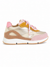Runner taupe met oker en roze