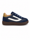 Sneaker blauw met print