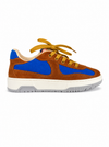 Sneaker bruin en blauw