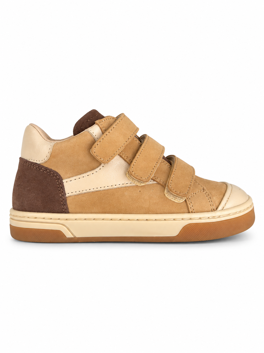 Hoge sneaker beige tinten velcro