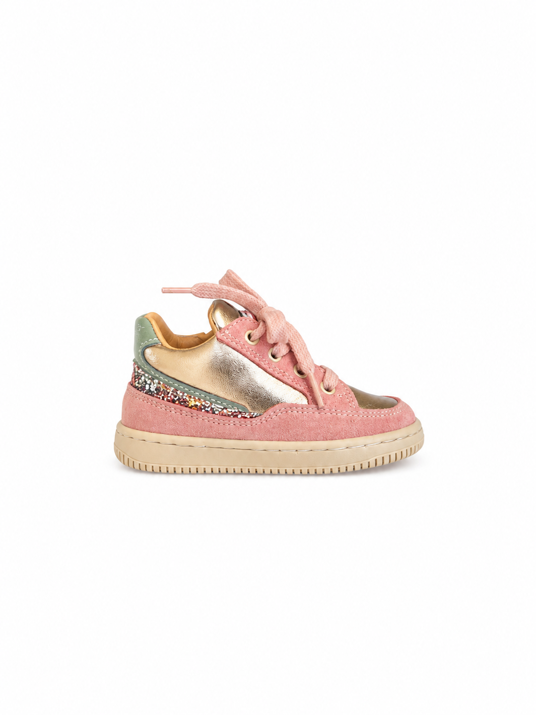 Sneaker in roze, zilver & glitters