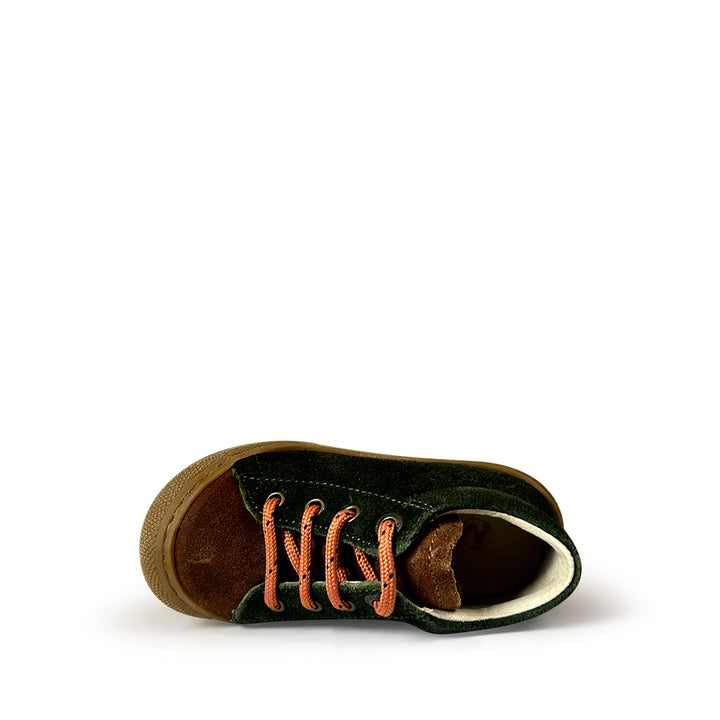 Prestapper Naturino cocoon groen met oranje veter