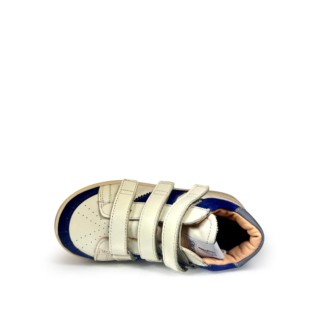 Witte sneaker cobalt