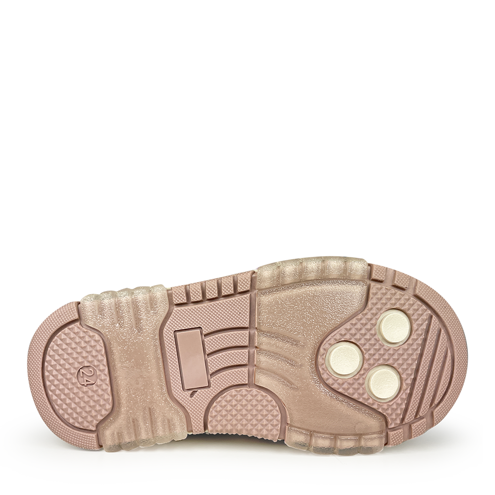Beige sneaker met roze