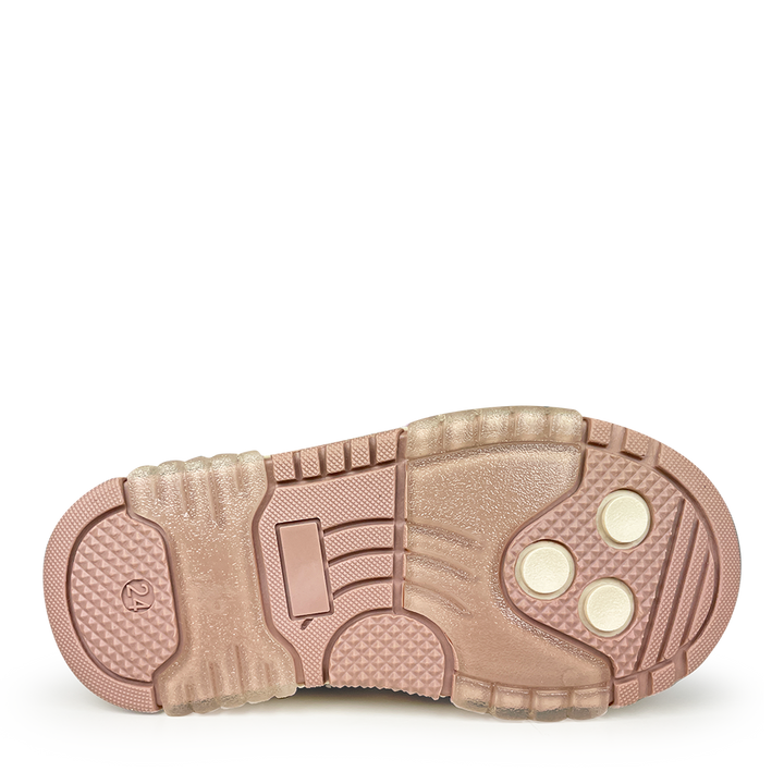 Beige sneaker met roze