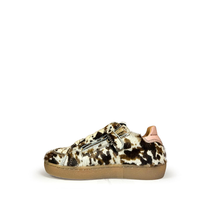 Sneaker koeprint met roze details (22-27)