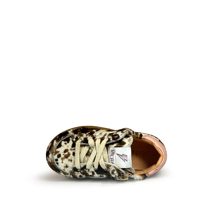Sneaker koeprint met roze details (22-27)
