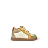Sneaker wit, oker en groen