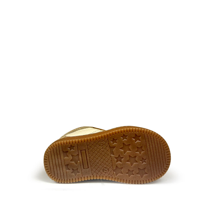 Sneaker wit, oker en groen