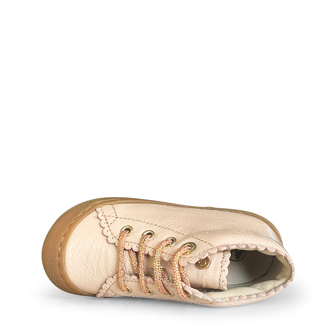 Prestapper Naturino cocoon lakroze met glitter en fijne details