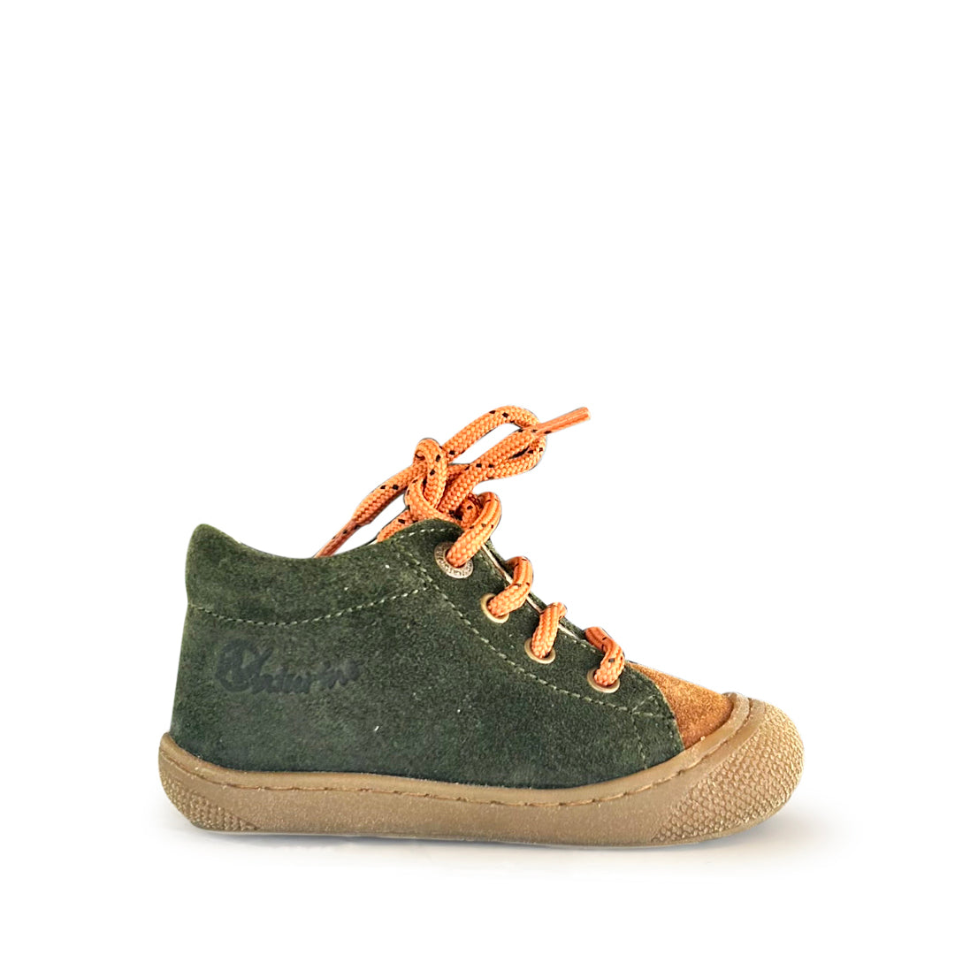 Prestapper Naturino cocoon groen met oranje veter