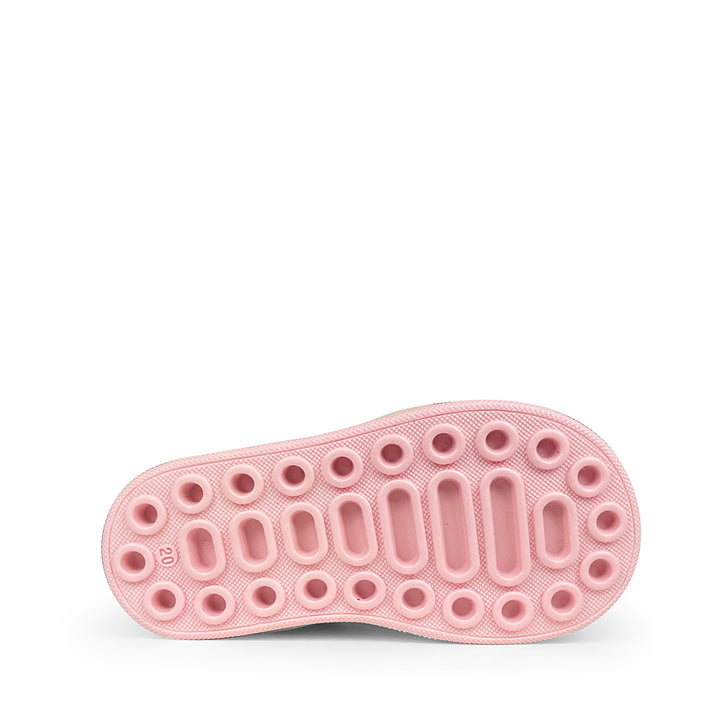 Roze zool van Babybotte sneaker voor meisjes met luipaardprint 