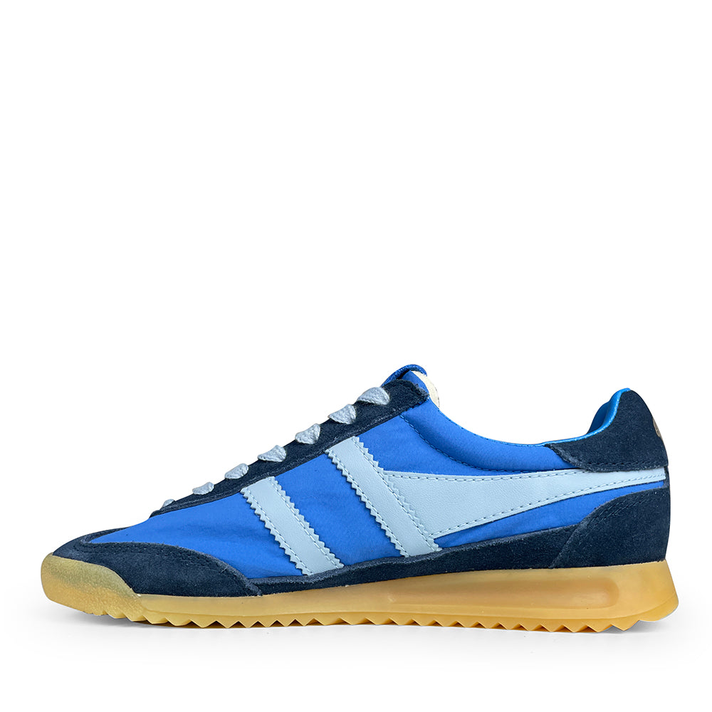 Zijaanzicht van blauwe Gola sneaker voor jongens en meisjes