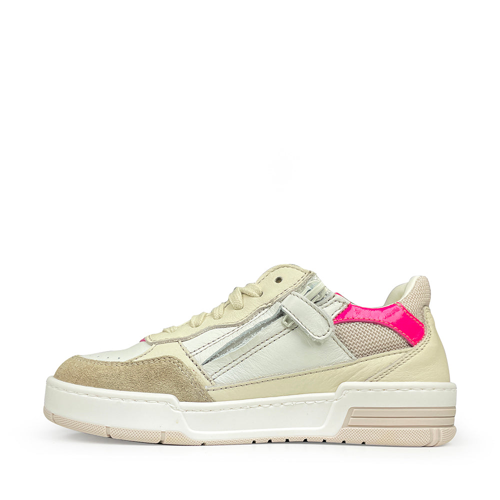 Sneaker wit en roze