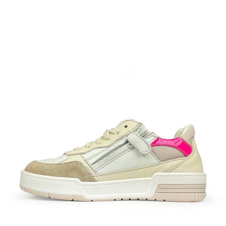 Sneaker wit en roze