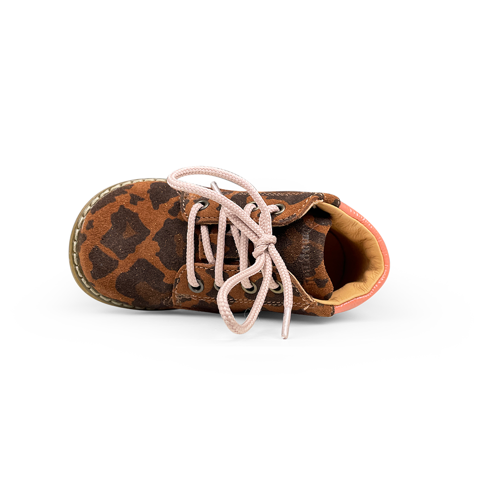 Veterbottine met luipaardprint