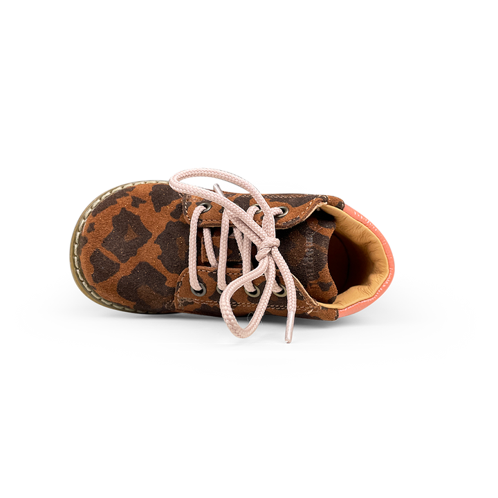 Veterbottine met luipaardprint
