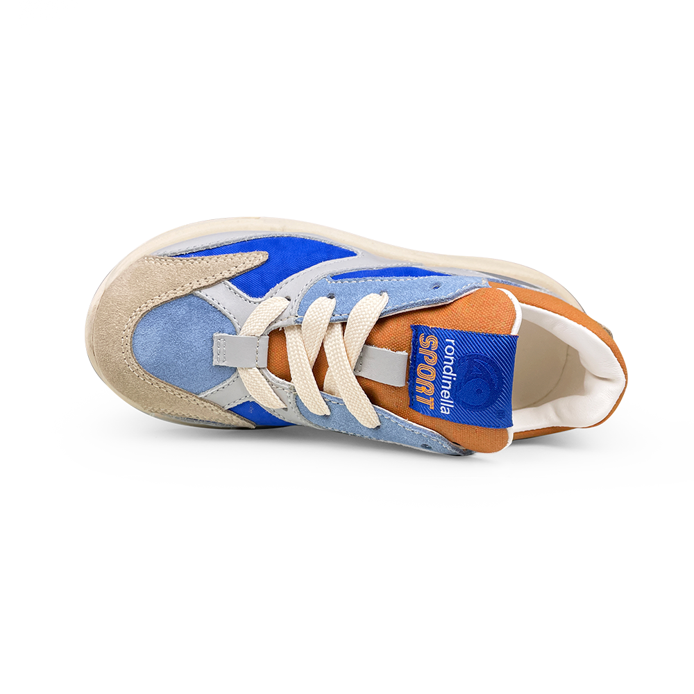 Sneaker wit en blauw