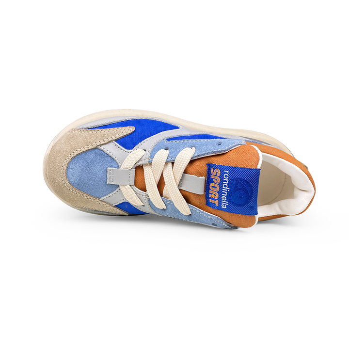 Sneaker wit en blauw