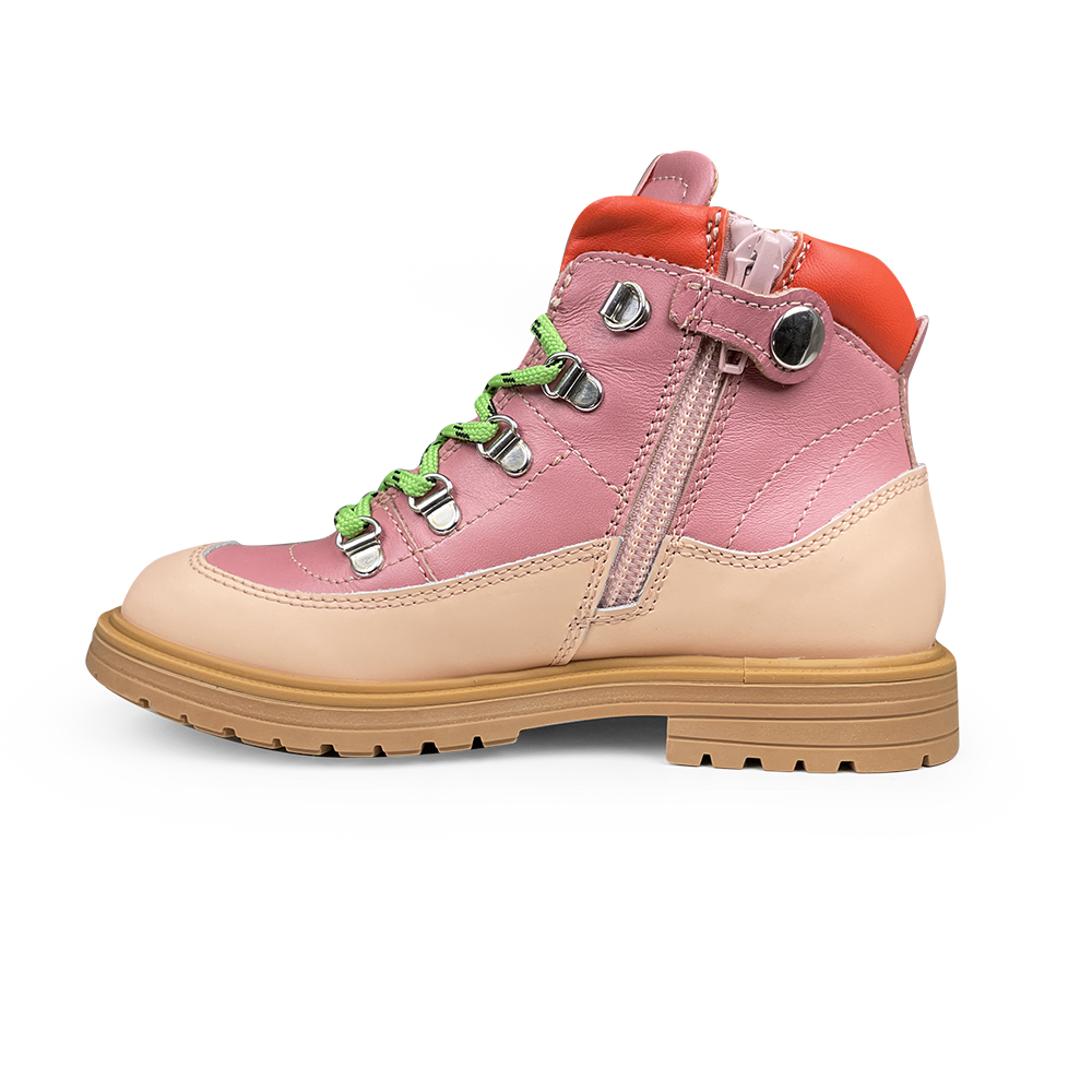 Bottine nude en roze