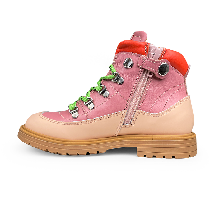 Bottine nude en roze