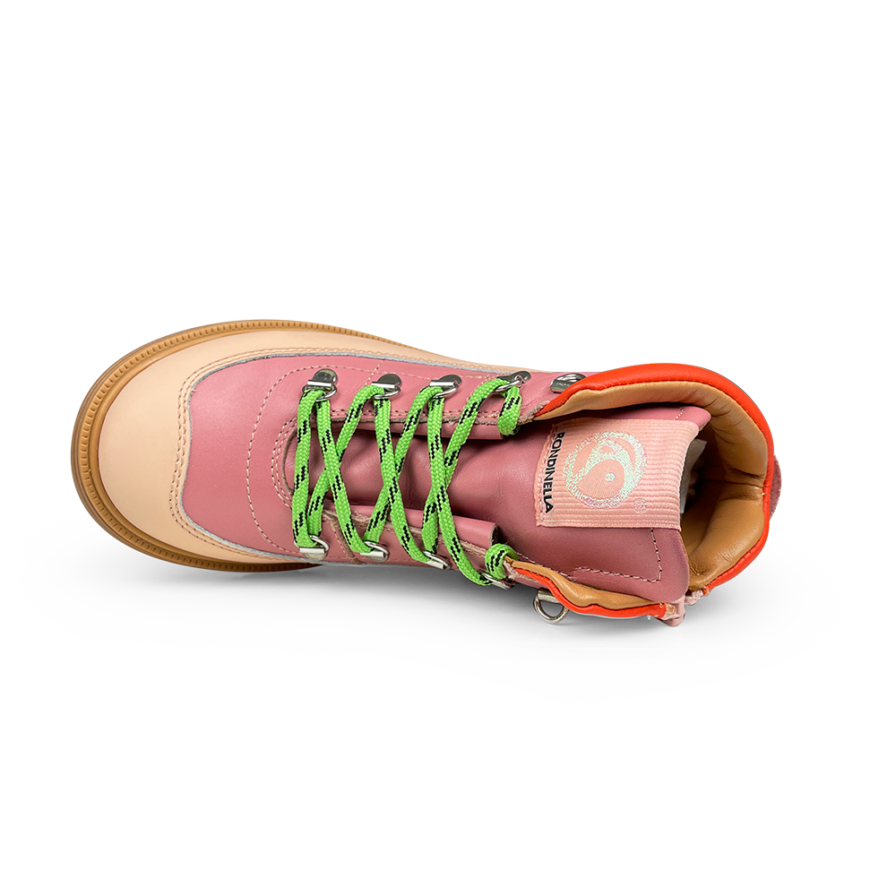 Bottine nude en roze