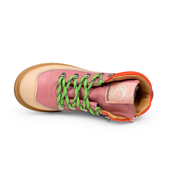 Bottine nude en roze