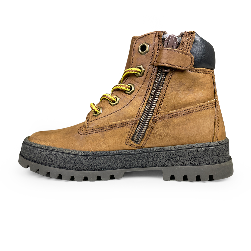Stoere donkerbruine bottine