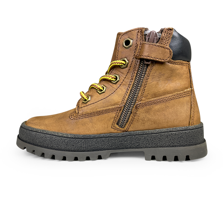 Stoere donkerbruine bottine