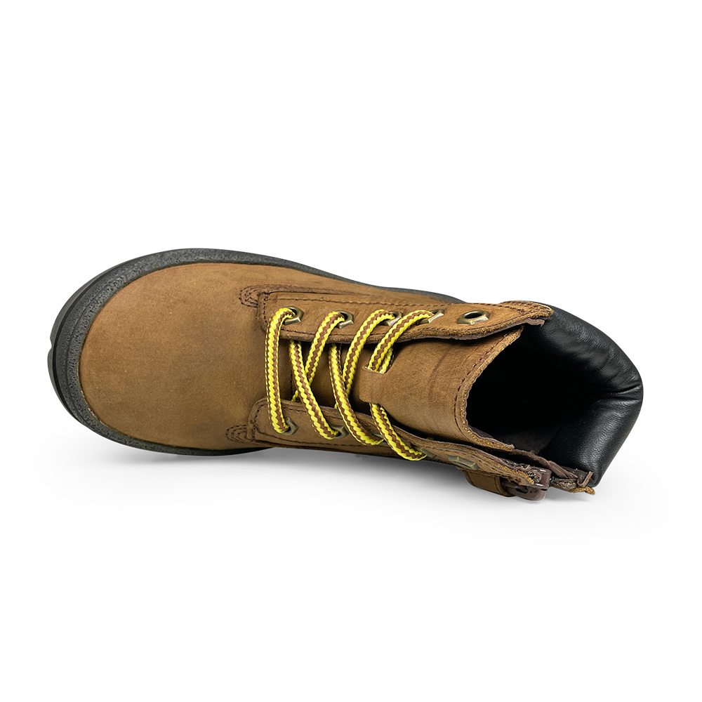 Stoere donkerbruine bottine