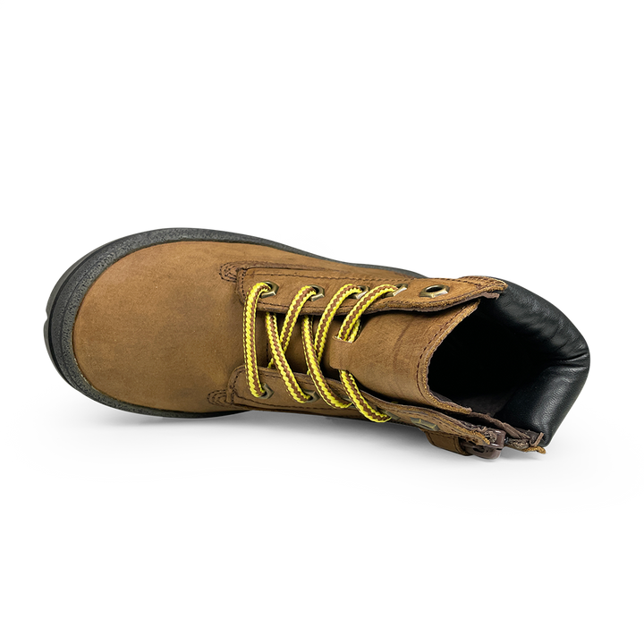 Stoere donkerbruine bottine