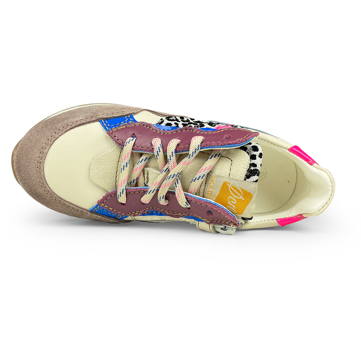 Runner paars, blauw en luipaard