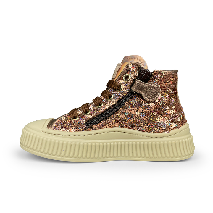 Sneaker roségouden pailletten