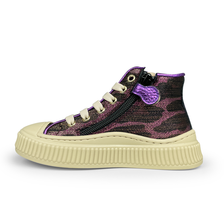 Paarse sneaker met print