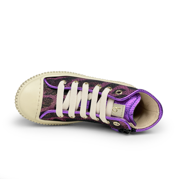Paarse sneaker met print