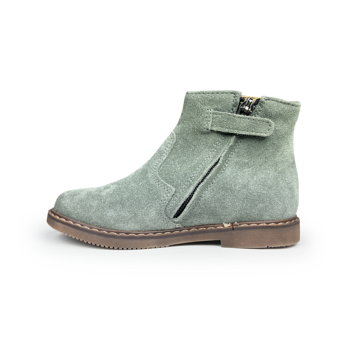 Groene nubuck laars met colibri