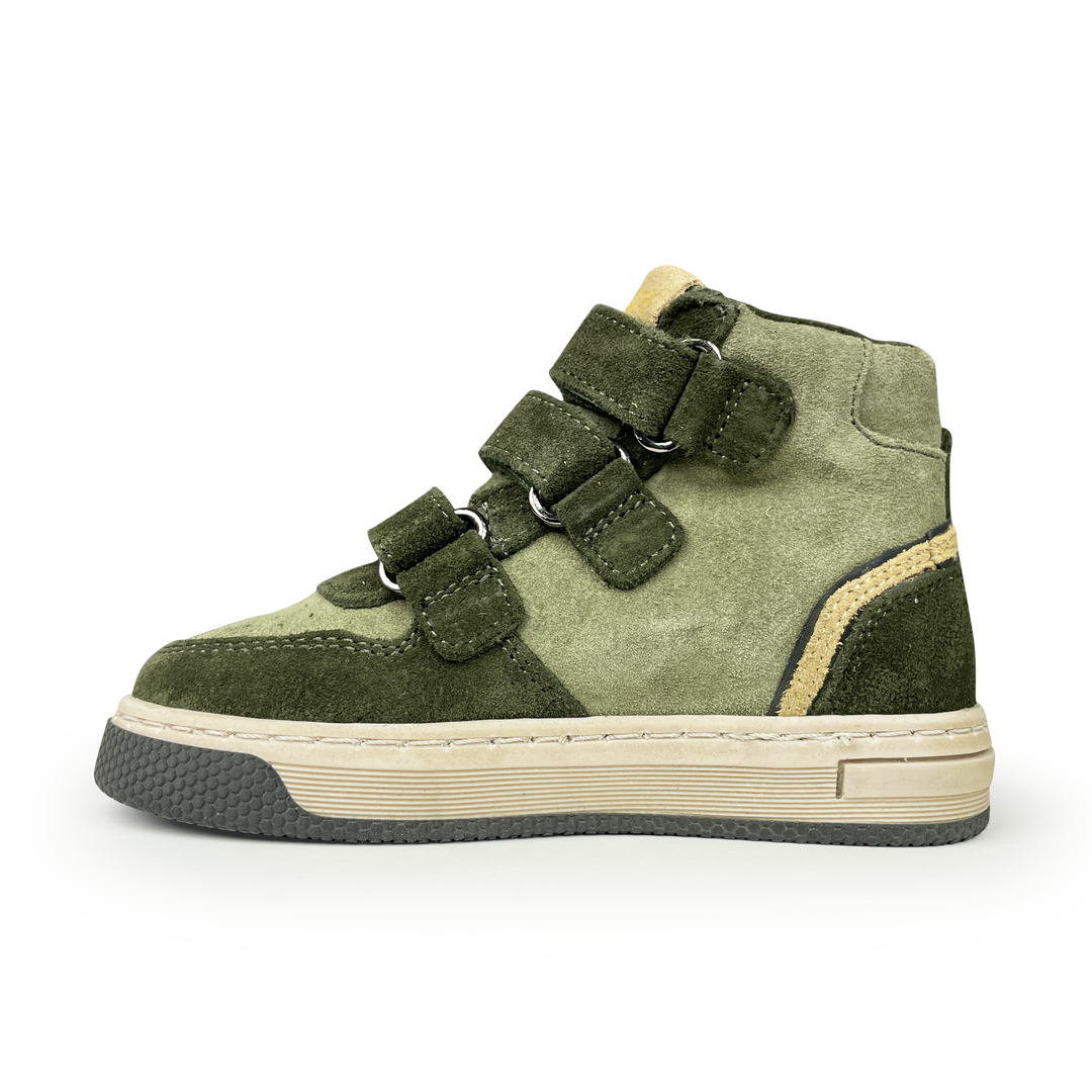 Hoge groene sneaker met velcro