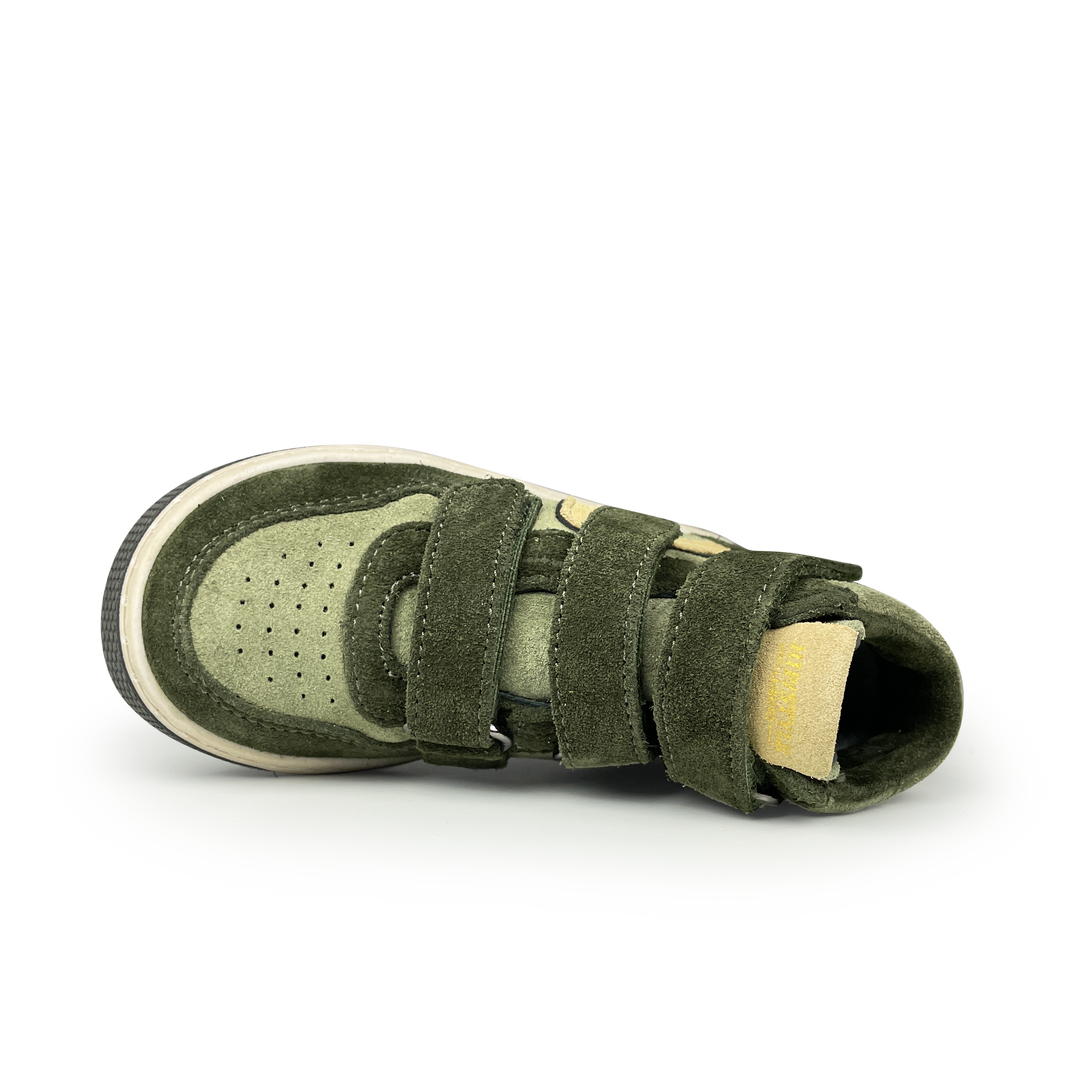 Hoge groene sneaker met velcro
