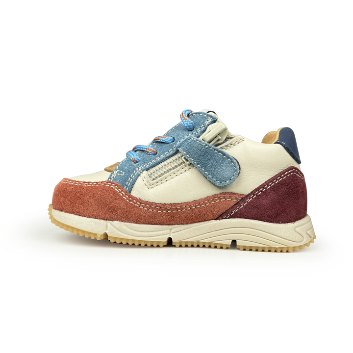 Runner rood, bruin, blauw, geel en paars